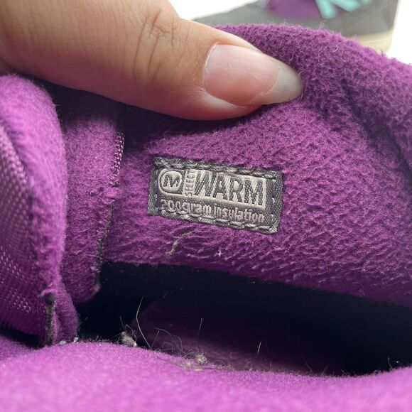 Merrell Snow Crush Boots Womens 6M Purple Gray Waterproof Insulated Winter - Picture 7 of 11
